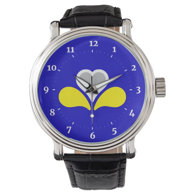 Flag of Brussels, Belgium Wristwatch Armbanduhr (Vorderseite)