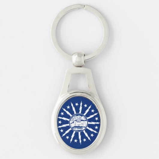 Flag of Buffalo, New York Keychain Schlüsselanhänger (Vorderseite)