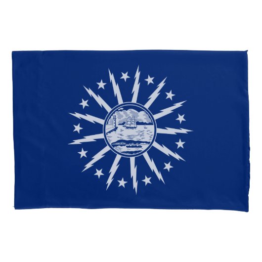 Flag of Buffalo, New York Pillow Case Kissenbezug (Vorderseite)