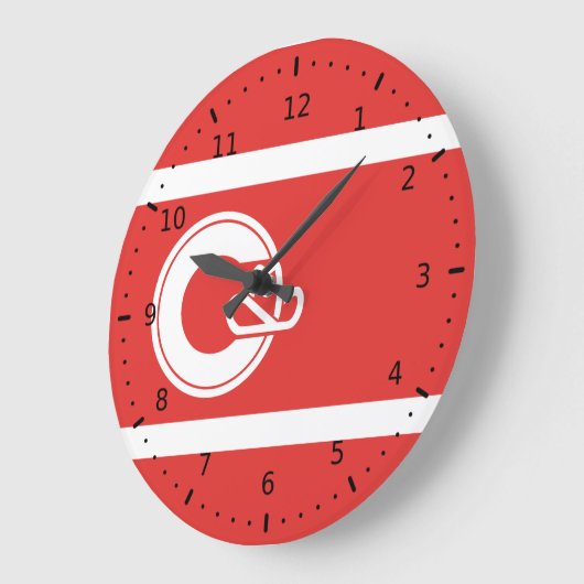 Flag of Calgary, Alberta Große Wanduhr (Winkel)