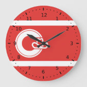 Flag of Calgary, Alberta Große Wanduhr (Vorderseite)