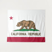 Flag Of California Wall Tapestry Wandteppich (Vorderseite (Horizontal))