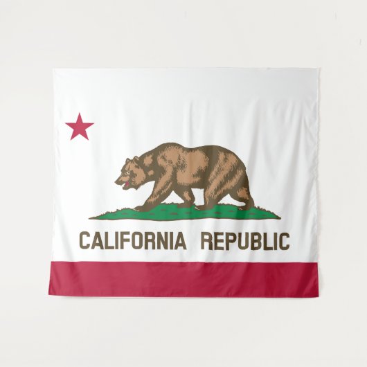 Flag Of California Wall Tapestry Wandteppich (Vorderseite (Horizontal))