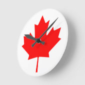Flag of Canada Runde Wanduhr (Winkel)