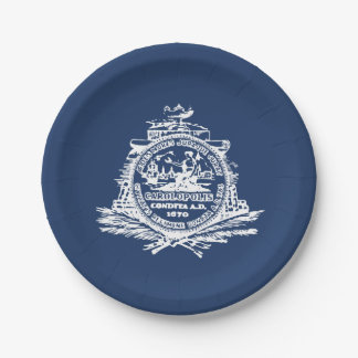 Flag of Charleston, South Carolina Paper Plates Pappteller