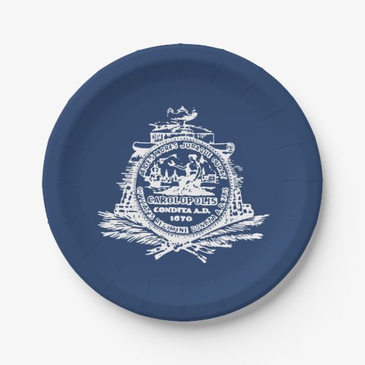Flag of Charleston, South Carolina Paper Plates Pappteller (Vorderseite)