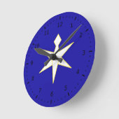 Flag of Chiba Prefecture, Japan Runde Wanduhr (Winkel)