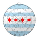 Flag of Chicago, Illinois Dartboard Dartscheibe (vorne)