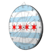Flag of Chicago, Illinois Dartboard Dartscheibe (Vorderseite rechts)