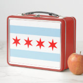 Flag of Chicago, Illinois Metal Lunch Box (Beispiel)