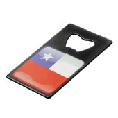 Flag_of_Chile Geldkarten Flaschenöffner (Rückseite Schrägansicht)