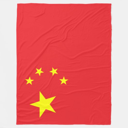 Flag of China Fleecedecke (Vorderseite)