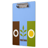 Flag of city Fresno, California Clipboard Klemmbrett (Links)