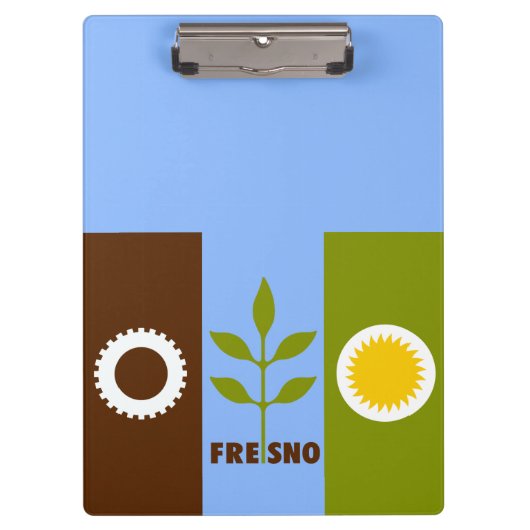 Flag of city Fresno, California Clipboard Klemmbrett (Vorderseite)