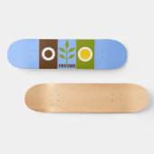 Flag of city Fresno, California Skateboard (Horizontal)