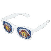 Flag of City of El Paso, Texas Retro Sunglasses Partybrille (Schrägansicht)