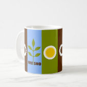 Flag of city of Fresno, California Coffee Mug Kaffeetasse (Vorderseite Links)
