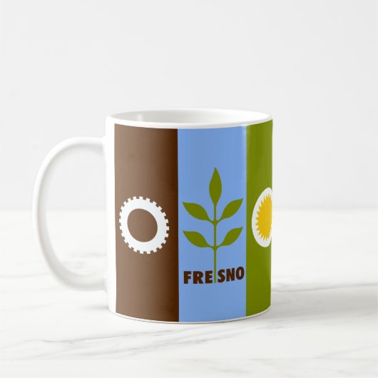 Flag of city of Fresno, California Coffee Mug Kaffeetasse (Links)