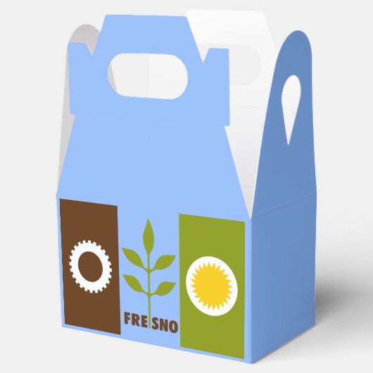 Flag of city of Fresno, California Favor Box Geschenkschachtel (Geöffnet)