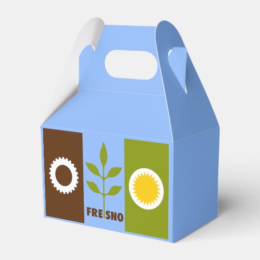 Flag of city of Fresno, California Favor Box Geschenkschachtel (Vorderseite)