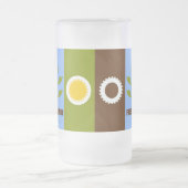 Flag of city of Fresno, California Mattiert Glass Mattglas Bierglas (Mittel)