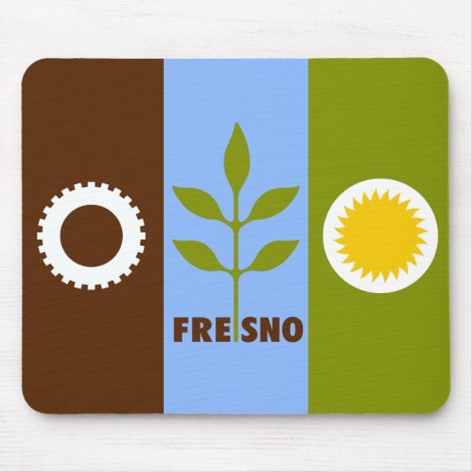 Flag of city of Fresno, California Mouse Pad Mousepad (Vorne)