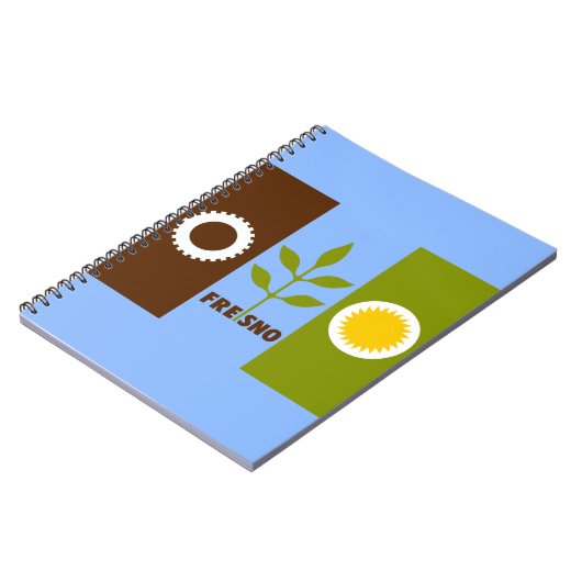 Flag of city of Fresno, California Notebook Notizblock (Linke Seite)