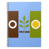 Flag of city of Fresno, California Notebook Notizblock (Vorderseite)