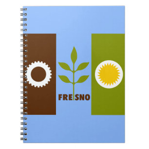 Flag of city of Fresno, California Notebook Notizblock