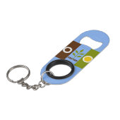 Flag of city of Fresno, California Schlüsselanhäng Mini Flaschenöffner (Vorderseite Schrägansicht)