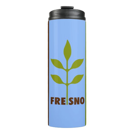 Flag of city of Fresno, California Thermal Tumbler Thermosbecher (Vorderseite)