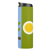 Flag of city of Fresno, California Thermal Tumbler Thermosbecher (Nach rechts gedreht)