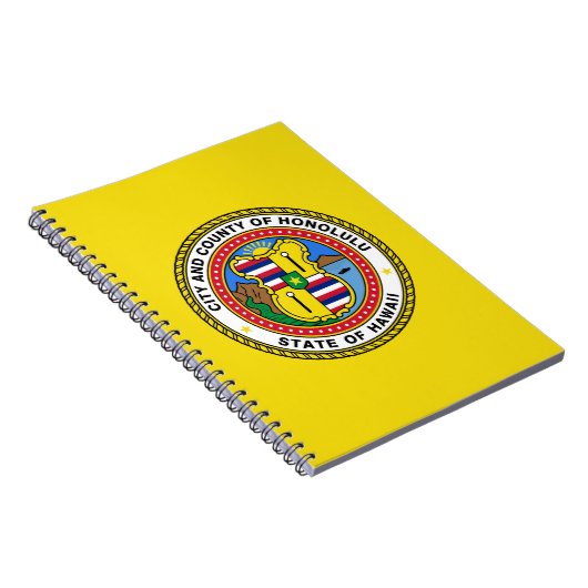 Flag of city of Honolulu, Hawaii Notebook Notizblock (Rechte Seite)