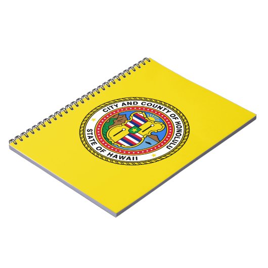 Flag of city of Honolulu, Hawaii Notebook Notizblock (Linke Seite)