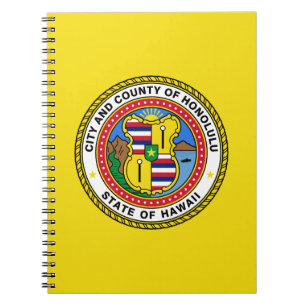 Flag of city of Honolulu, Hawaii Notebook Notizblock