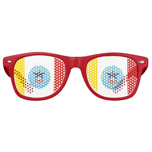 Flag of Columbus, Ohio Retro Sunglasses Partybrille (Vorderseite)