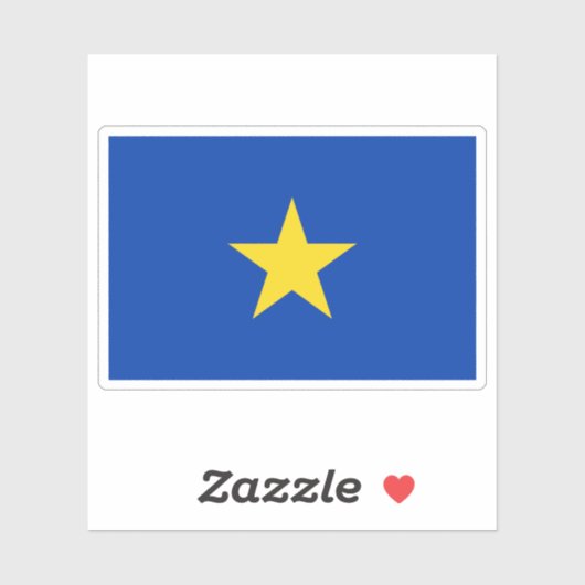 Flag of Congo Free State (1885–1908) Aufkleber (Blatt)