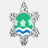 Flag of Cumberland Schneeflocken Zinn-Ornament (Rechts)
