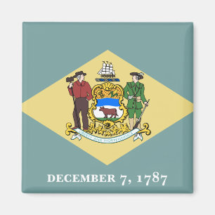 Flag of Delaware, USA Magnet