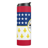 Flag of Detroit, Michigan Thermal Tumbler Thermosbecher (Nach links gedreht)