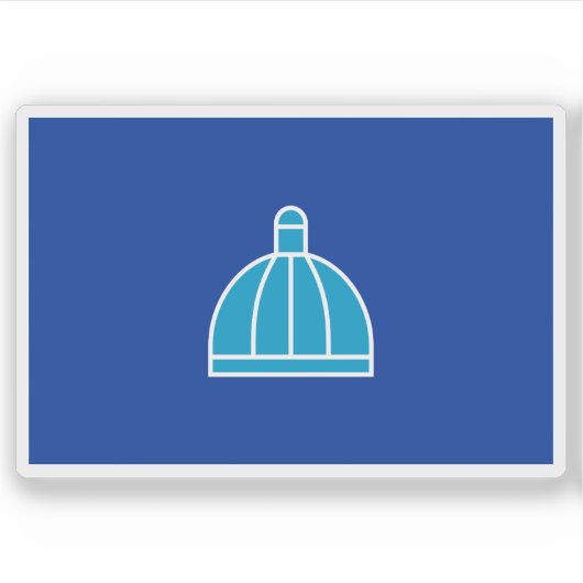 Flag of Durban, the Republic of South Africa Aufkleber (Vorderseite)