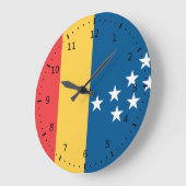 Flag of Durham, North Carolina Acrylic Wall Clock Große Wanduhr (Winkel)