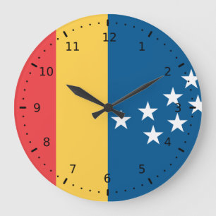 Flag of Durham, North Carolina Acrylic Wall Clock Große Wanduhr