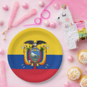 Flag of Ecuador Plate Pappteller (Party)