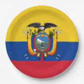 Flag of Ecuador Plate Pappteller (Vorderseite)