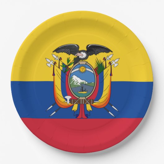 Flag of Ecuador Plate Pappteller (Vorderseite)