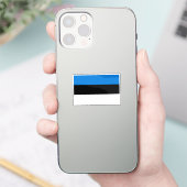 Flag of Estonia custom-cut Aufkleber (Telefon)