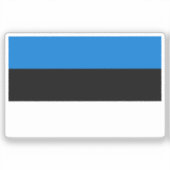 Flag of Estonia custom-cut Aufkleber (Vorderseite)