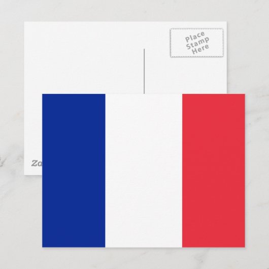 Flag of France Postkarte (Vorne/Hinten)