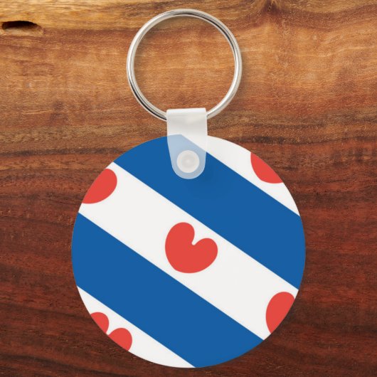 Flag of Friesland Schlüsselanhänger (Vorderseite)